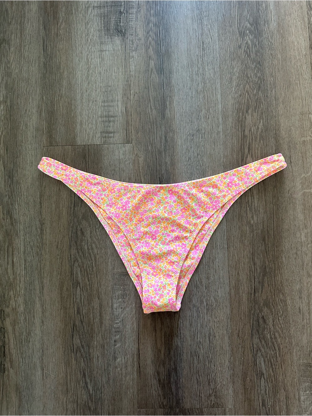 Kulani Kinis Floral Pink High Cut Bikini Bottom